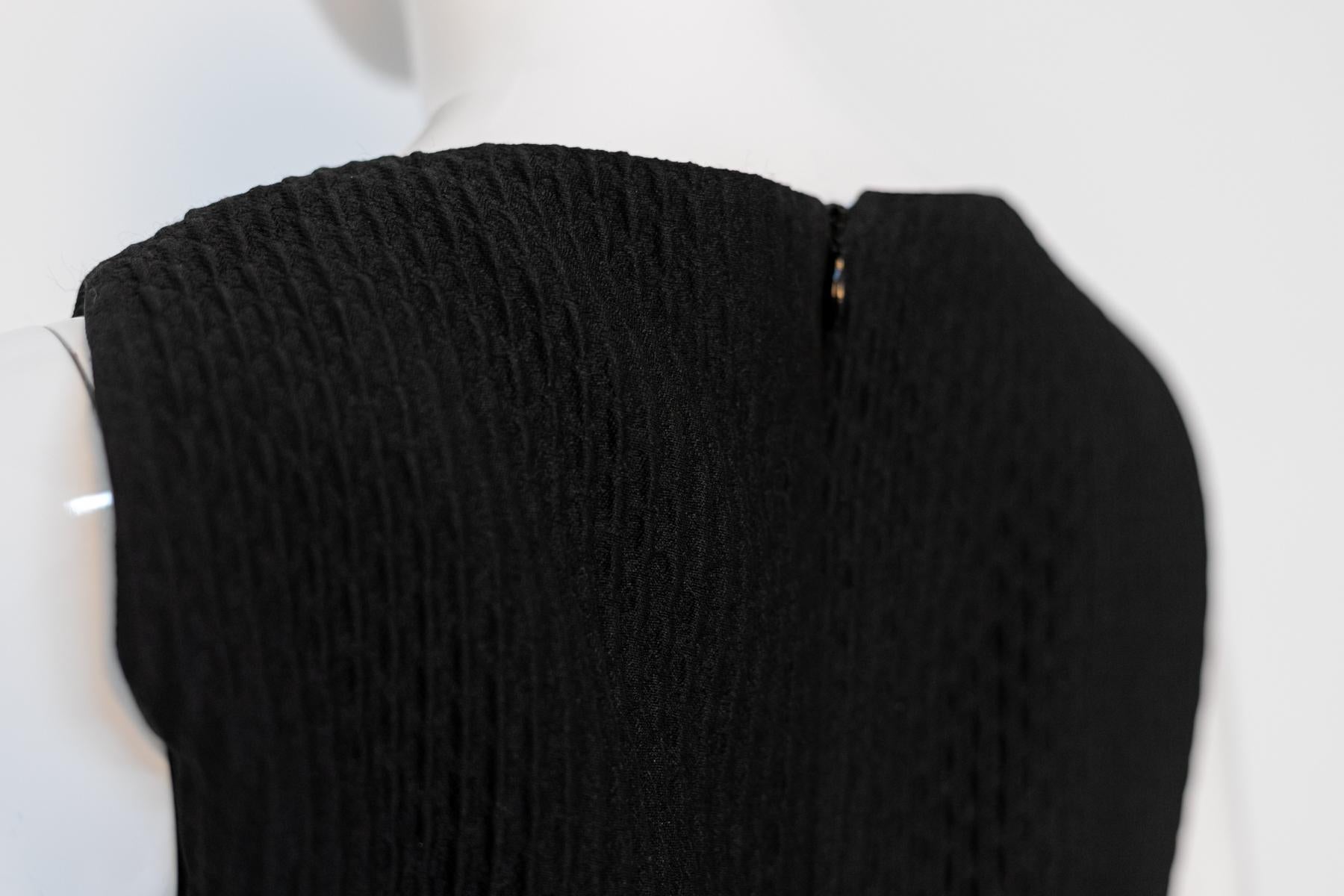 Women's Emilia Andrich Vintage Black Dress with Slit For Sale