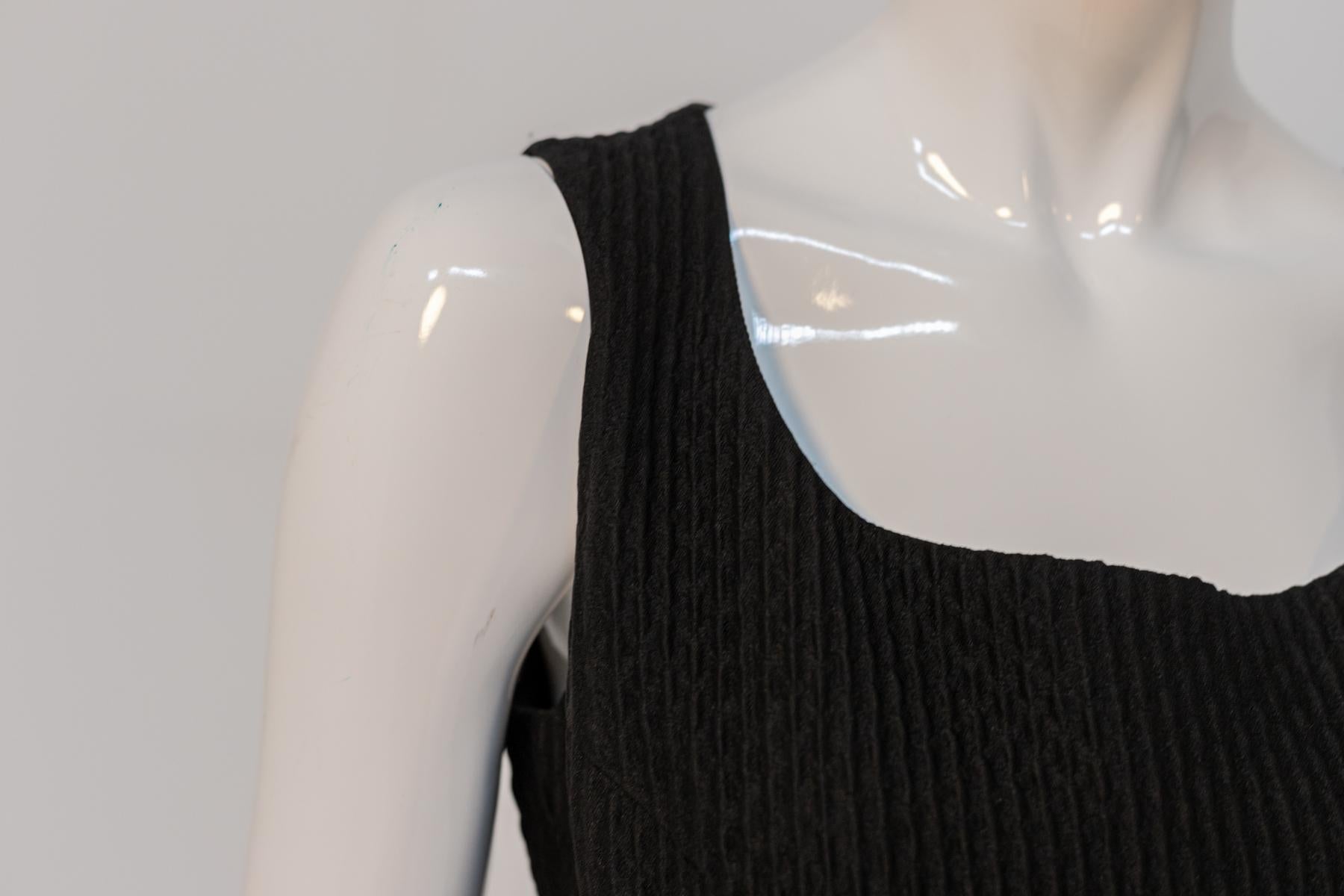 Emilia Andrich - Vestito nero vintage con spacco in vendita 1