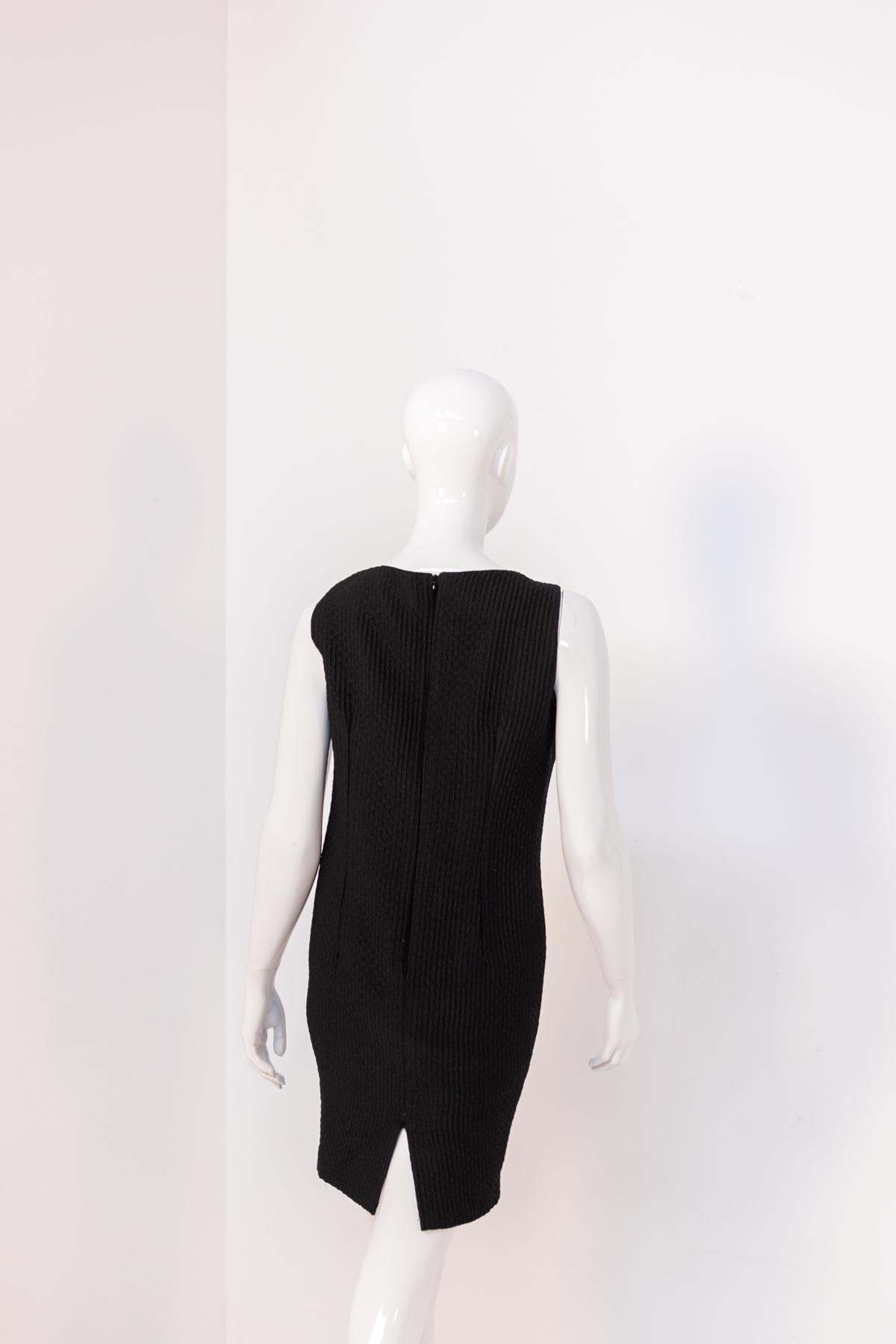 Emilia Andrich Vintage Black Dress with Slit For Sale 4