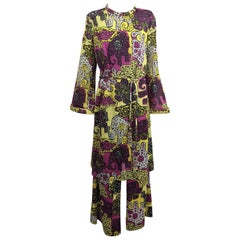 Conjunto de pantalón de punto metalizado Emilia Bellini Mod, Florencia Italia