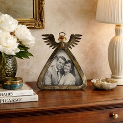 Portafoto Angelo di Emilia Castillo, ottone placcato argento, Taxco Mexico anni '80