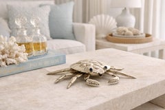 Scultura di granchio articolata di Emilia Castillo, ottone placcato argento, arte messicana