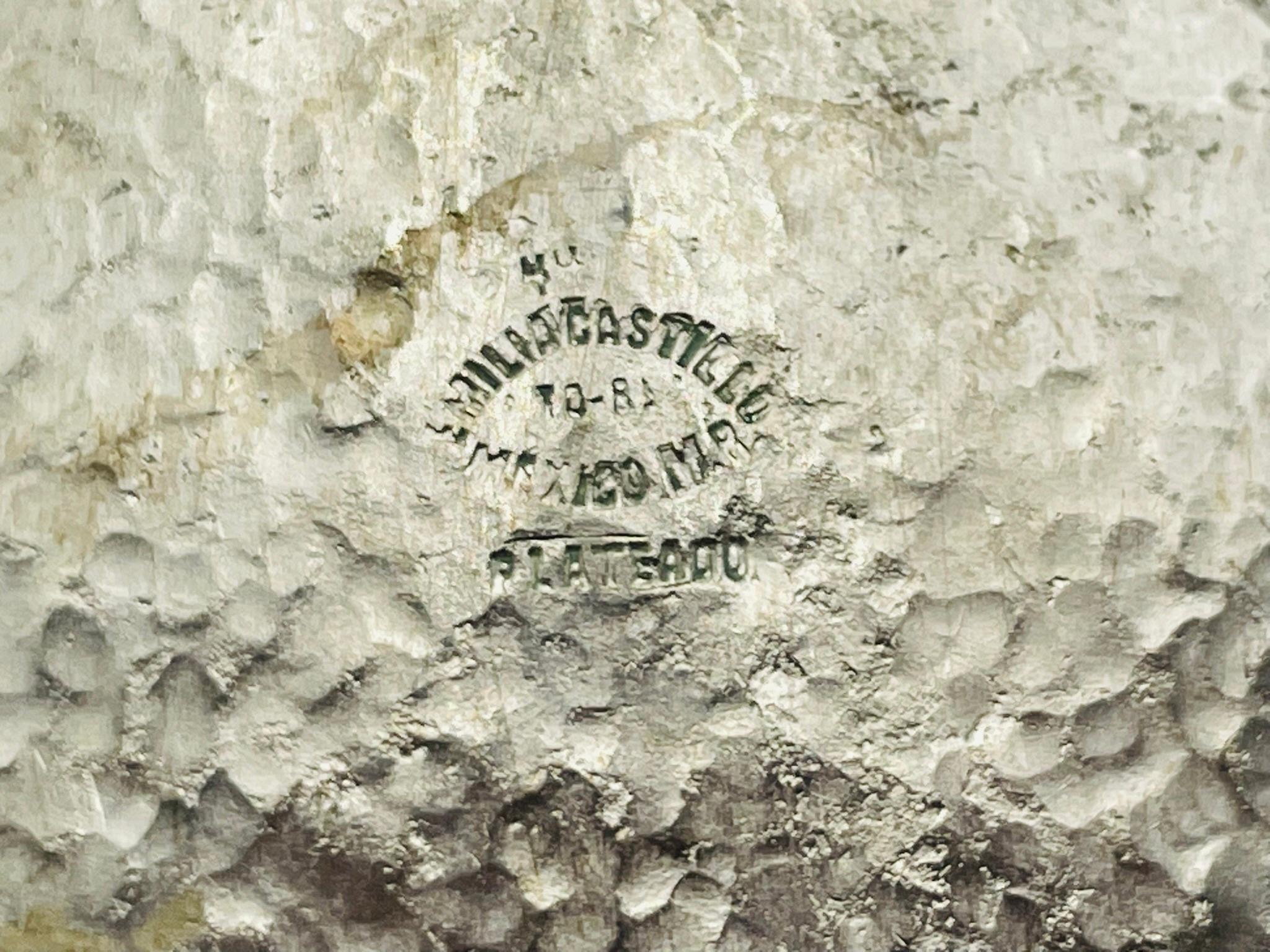 Emilia Castillo Kakadu-Silberschale mit Sockel aus Vulkangestein, 1980er Jahre im Angebot 11