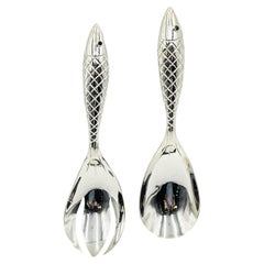 Emilia Castillo for Los Castillo Taxco Silver Plate Fish Salad Serving Set