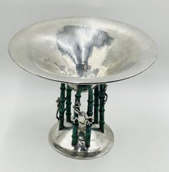 Emilia Castillo Frog and Bamboo Raised Bowl, Mexico 1990's