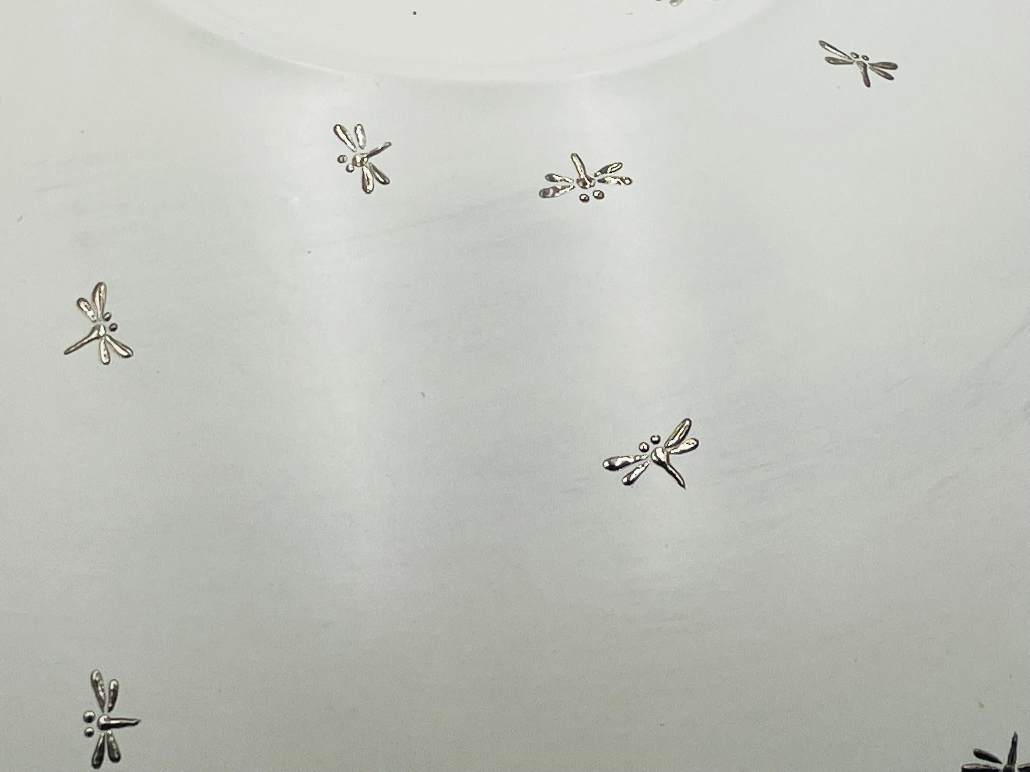 Emilia Castillo Large Porcelain & Pure Silver Bowl with Lizards and Dragonflies im Angebot 10
