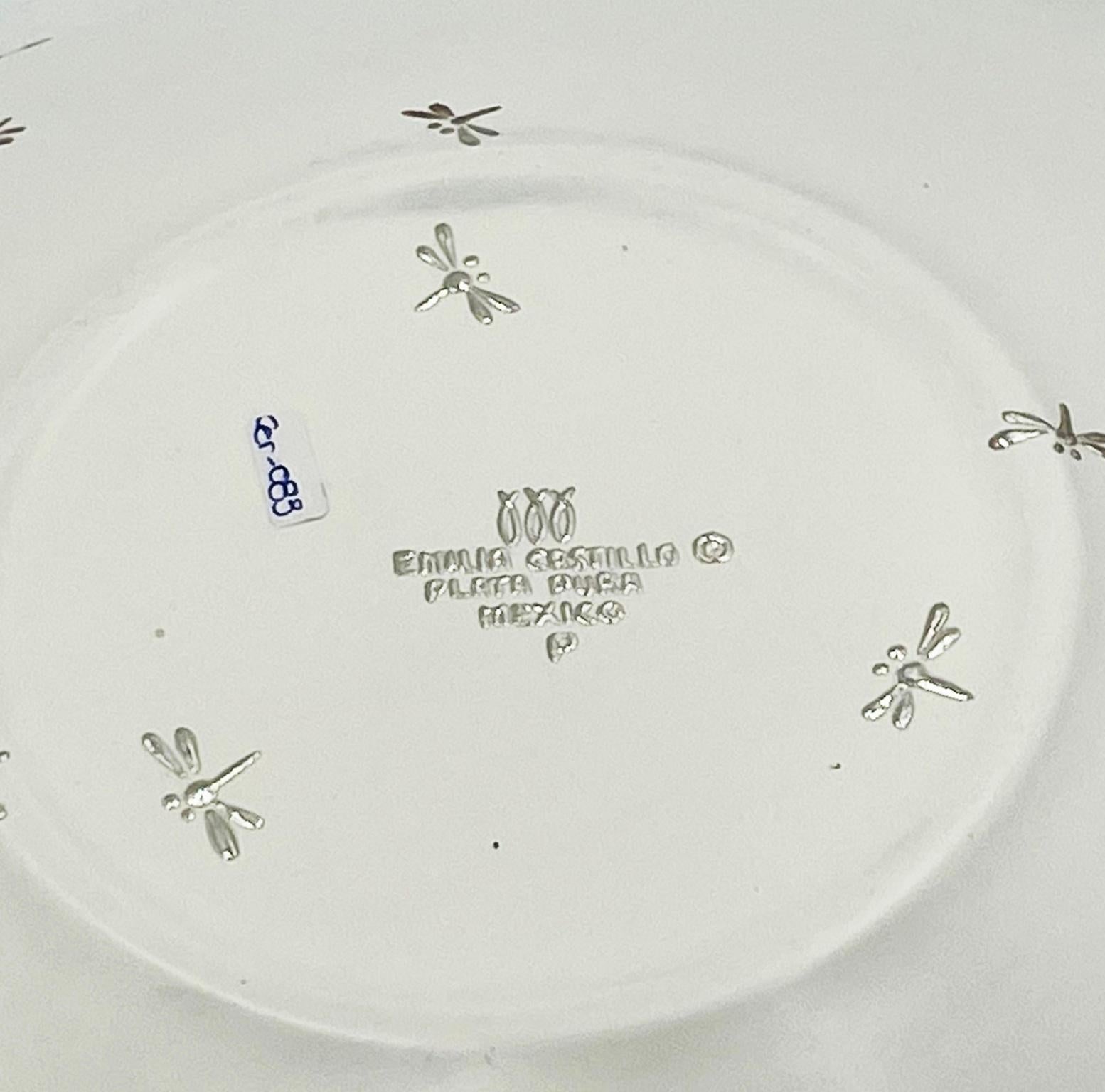 Emilia Castillo Large Porcelain & Pure Silver Bowl with Lizards and Dragonflies im Angebot 11