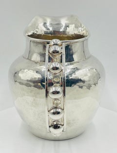 Brocca "Ball" in argento di grandi dimensioni di Emilia Castillo, firmata, Taxco Mexico