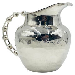 Emilia Castillo Large Silver “Ball” Pitcher, Signed, Taxco Mexico