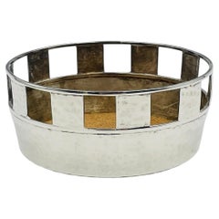 Emilia Castillo Mexican Silver Plate Bottle Coaster with Cork Insert
