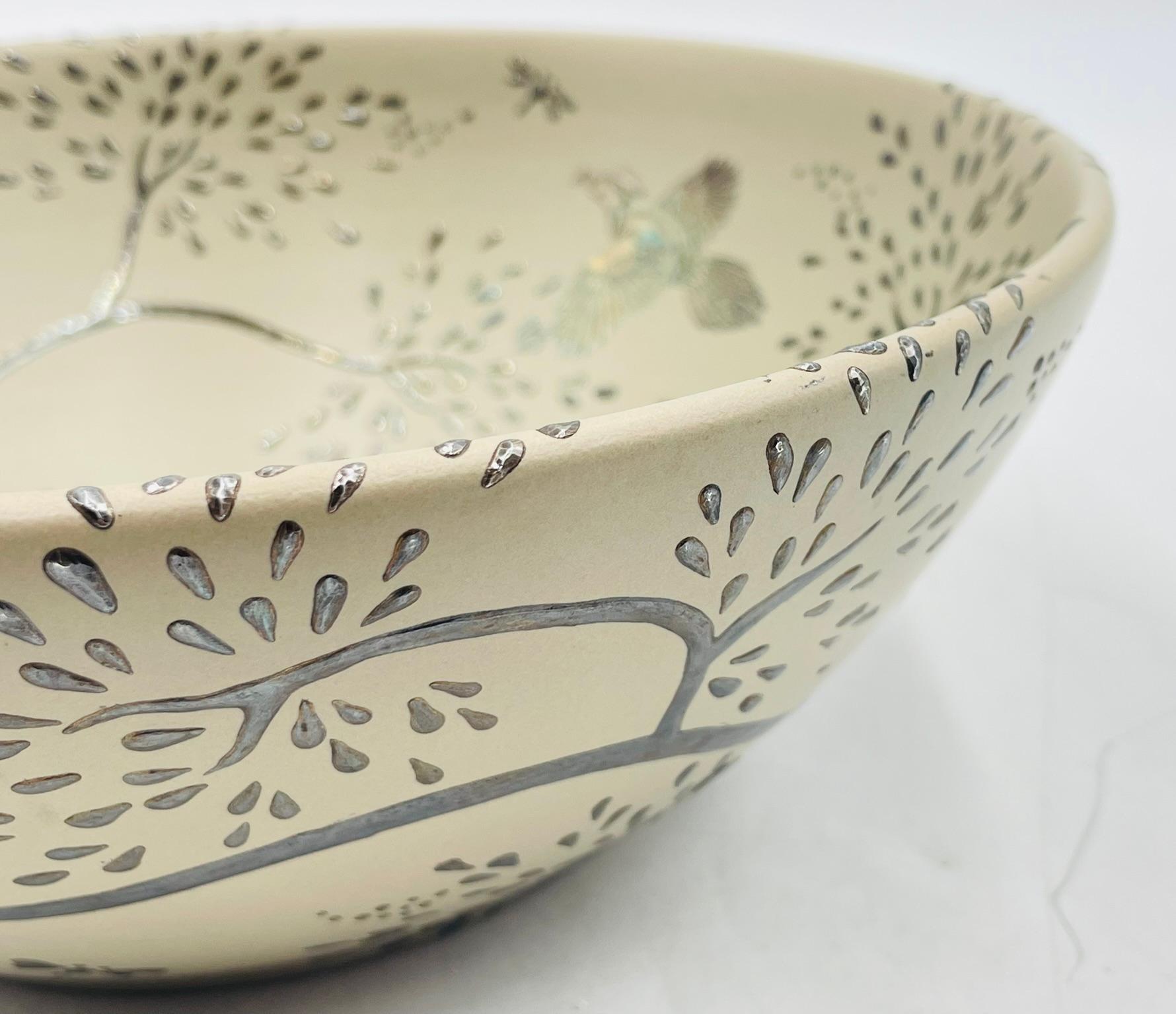 Ciotola in porcellana e argento puro di Emilia Castillo, firmata e datata in vendita 6