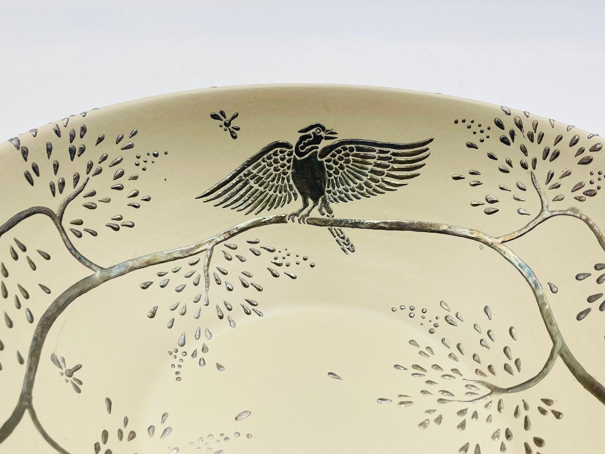 Ciotola in porcellana e argento puro di Emilia Castillo, firmata e datata in vendita 3