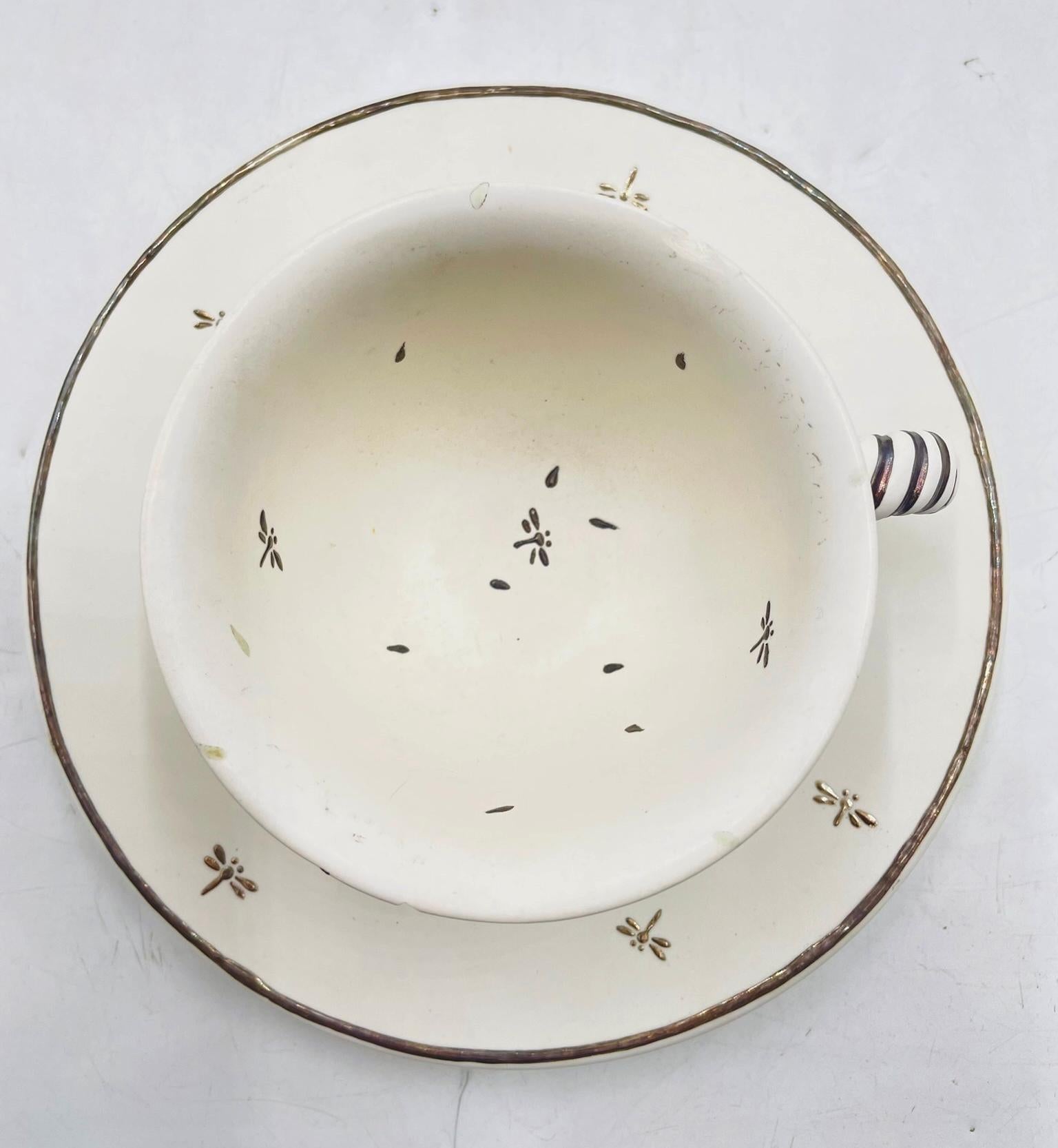 Emilia Castillo Vajilla para ocho de porcelana y plata pura, todo firmado en venta 8