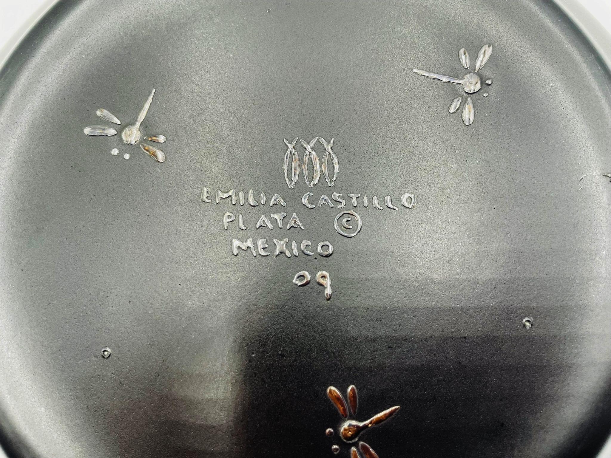 Ciotola Iguana in porcellana e argento puro di Emilia Castillo, Taxco, 2009 in vendita 8