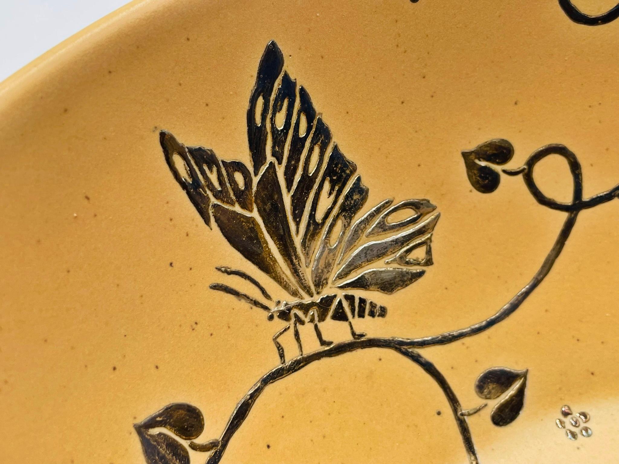 Ciotola a farfalla in porcellana e argento di Emilia Castillo, Taxco, 2009 in vendita 2