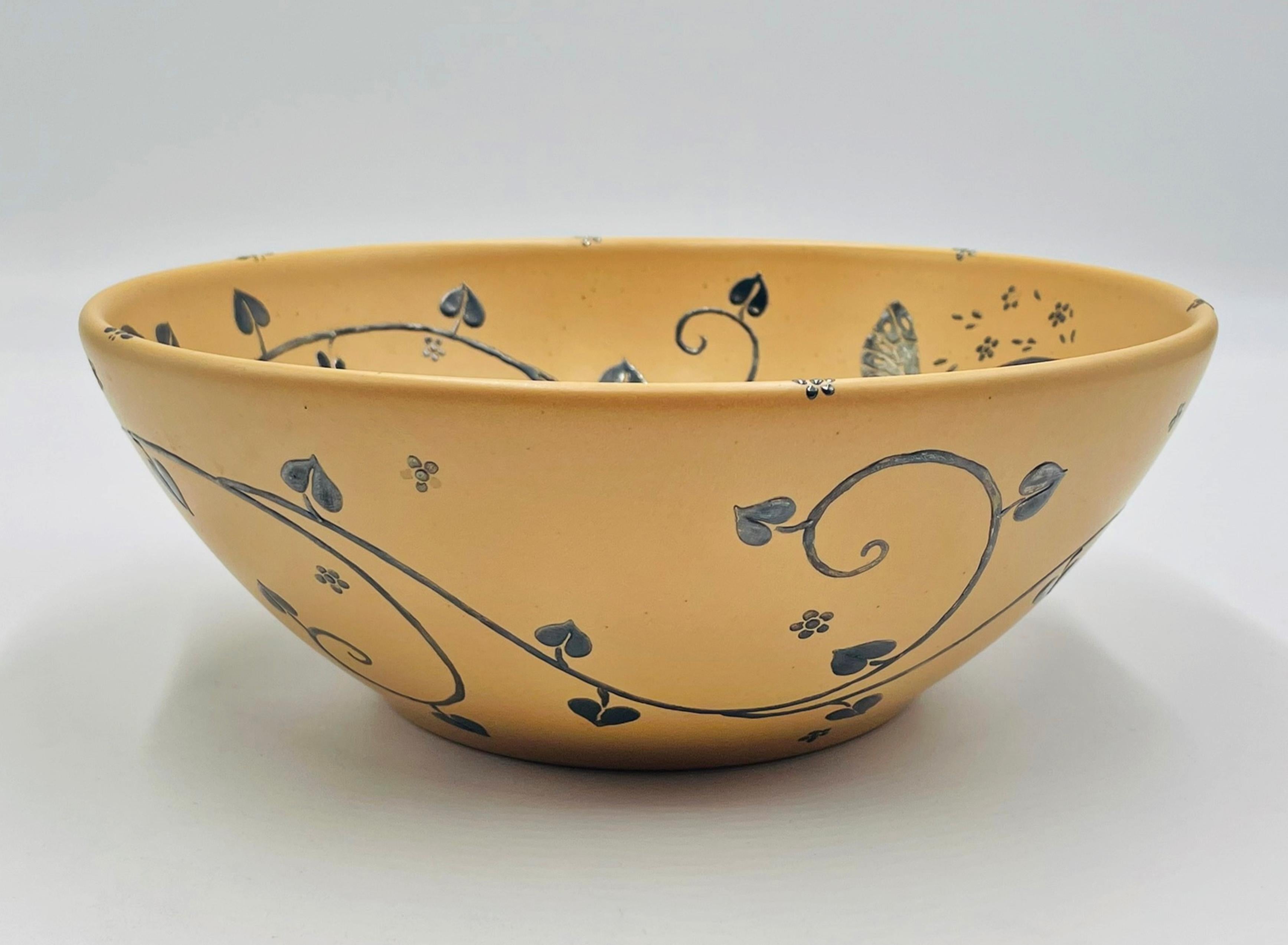 Ciotola a farfalla in porcellana e argento di Emilia Castillo, Taxco, 2009 In condizioni buone in vendita a Los Angeles, CA