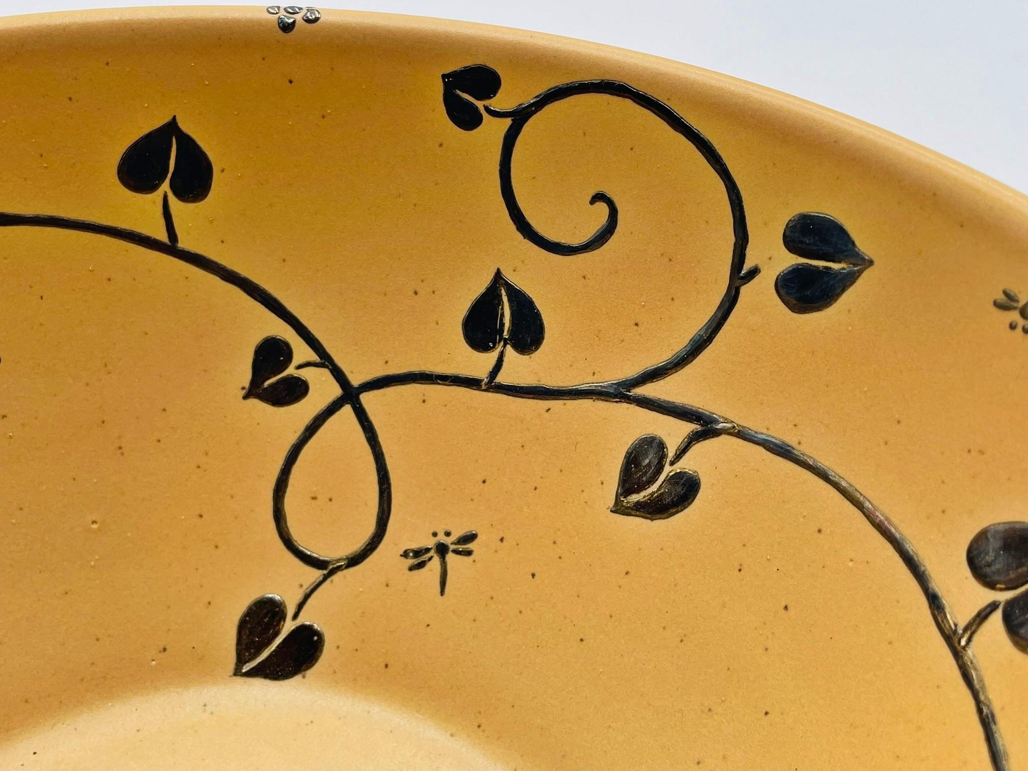 Argento Ciotola a farfalla in porcellana e argento di Emilia Castillo, Taxco, 2009 in vendita