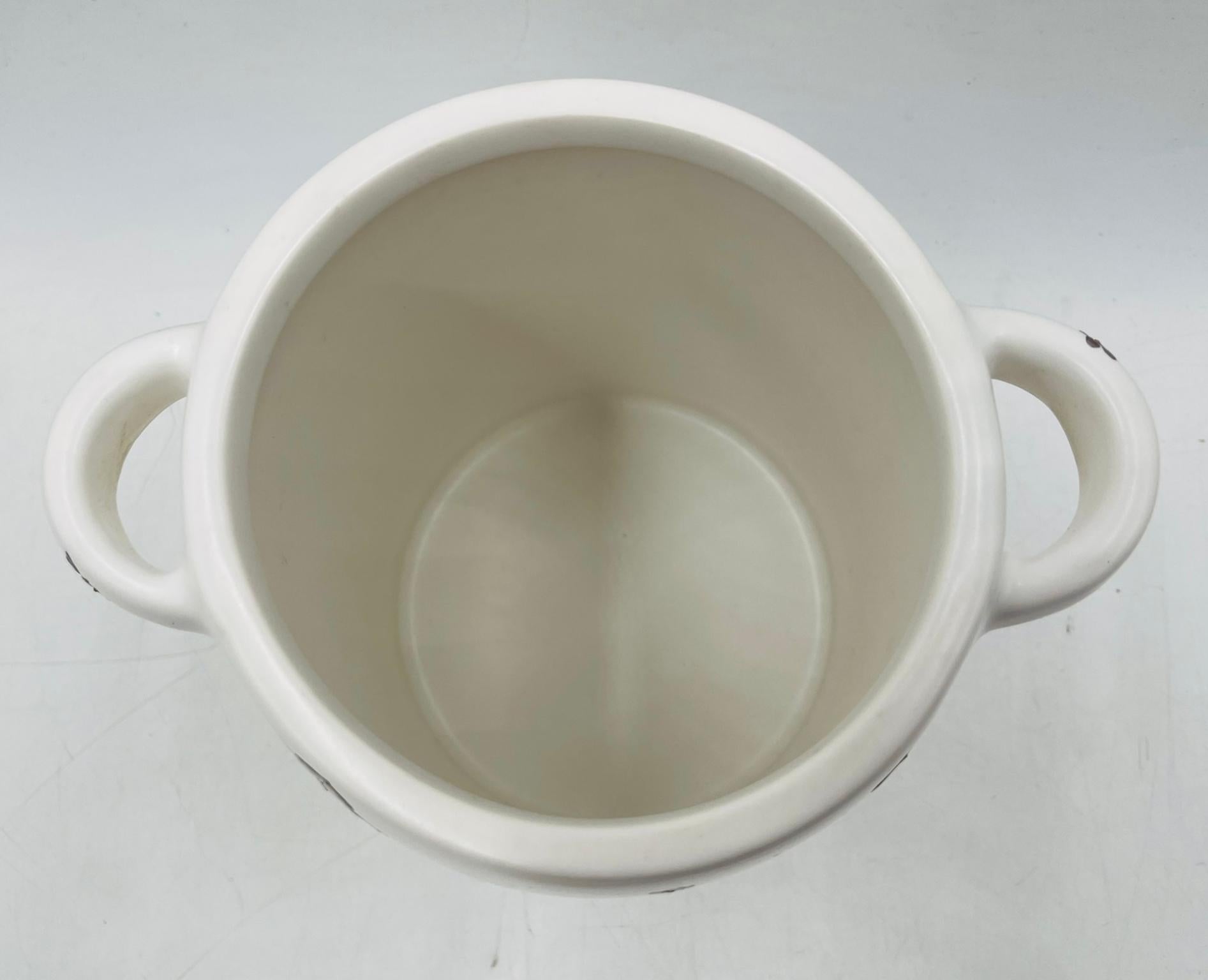 Barattolo con coperchio a farfalla in porcellana e argento di Emilia Castillo, Taxco Mexico in vendita 9