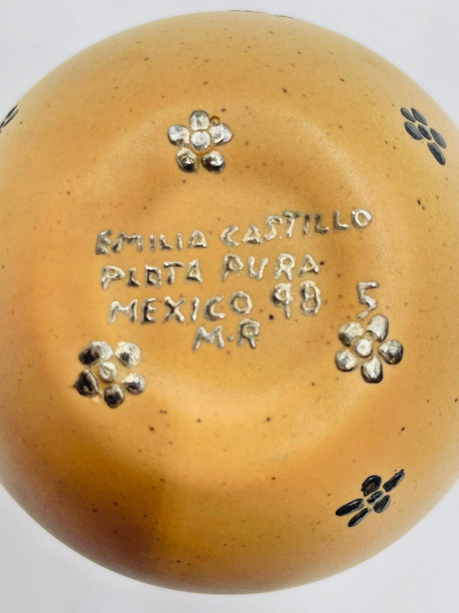 Emilia Castillo Vaso a farfalla in porcellana e argento, Messico 1998 in vendita 5