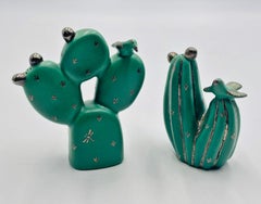 Shakers in argento puro e porcellana di Emilia Castillo, Modernismo Messicano