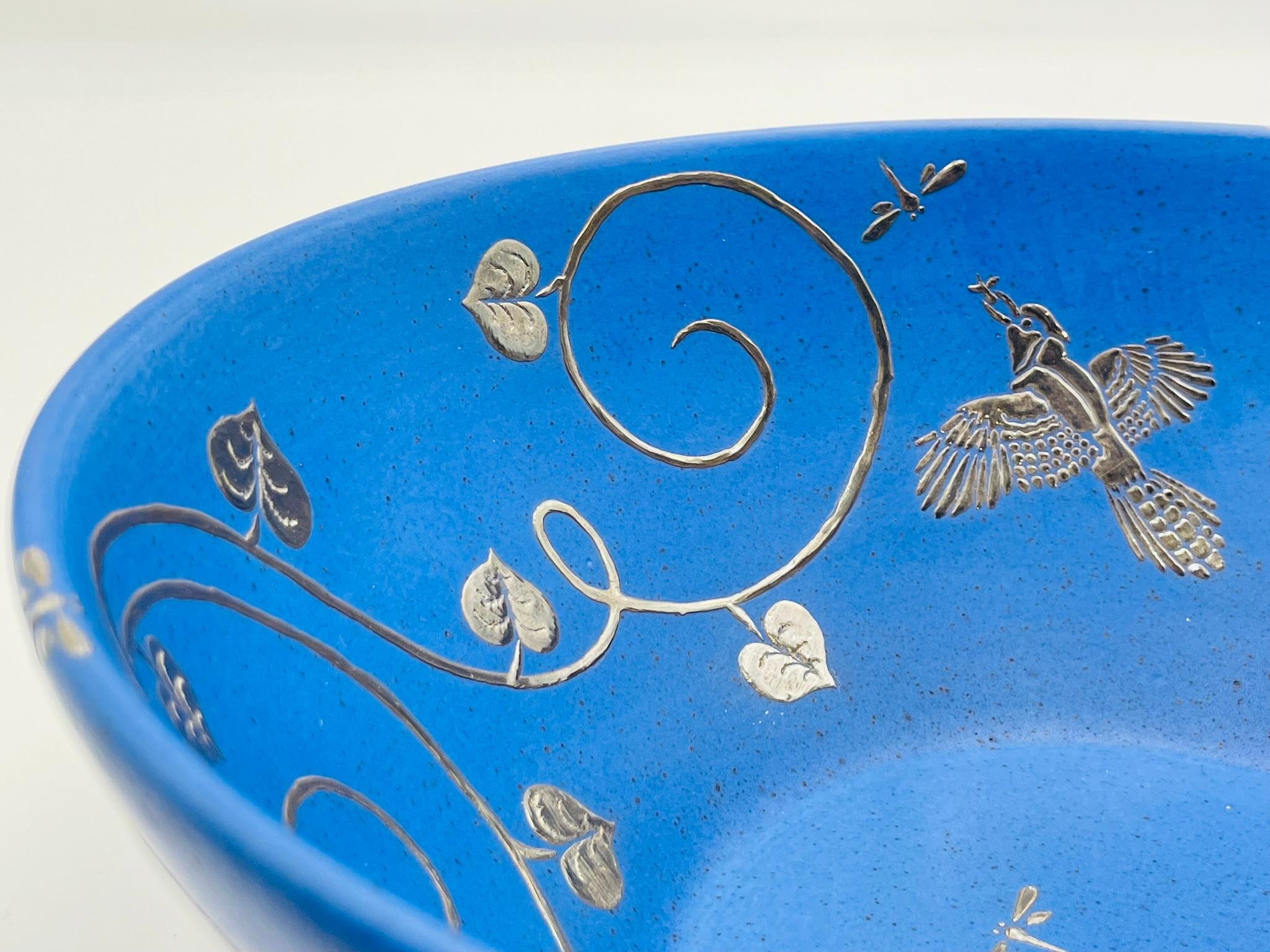 Ciotola in porcellana e argento puro firmata Emilia Castillo, Taxco Mexico, 1995 in vendita 4