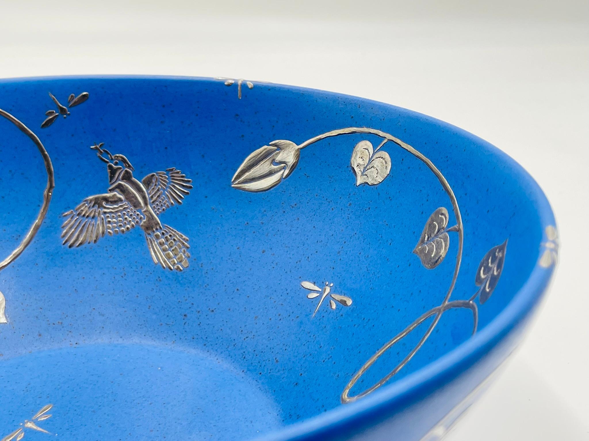 Ciotola in porcellana e argento puro firmata Emilia Castillo, Taxco Mexico, 1995 in vendita 2