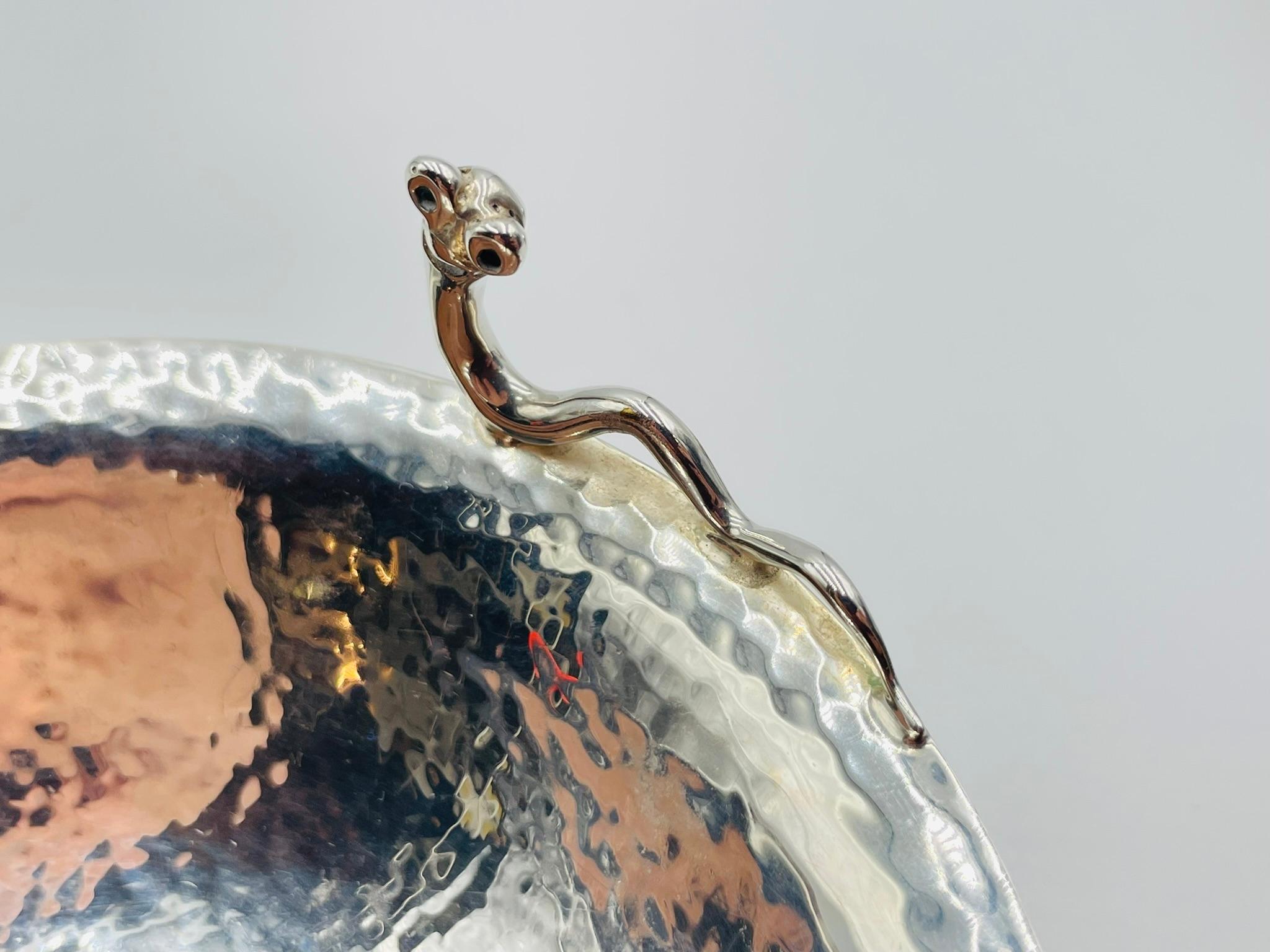 Emilia Castillo Versilbertes Schalen- und Tassenset mit skulpturalen Schneckengriffen im Angebot 6