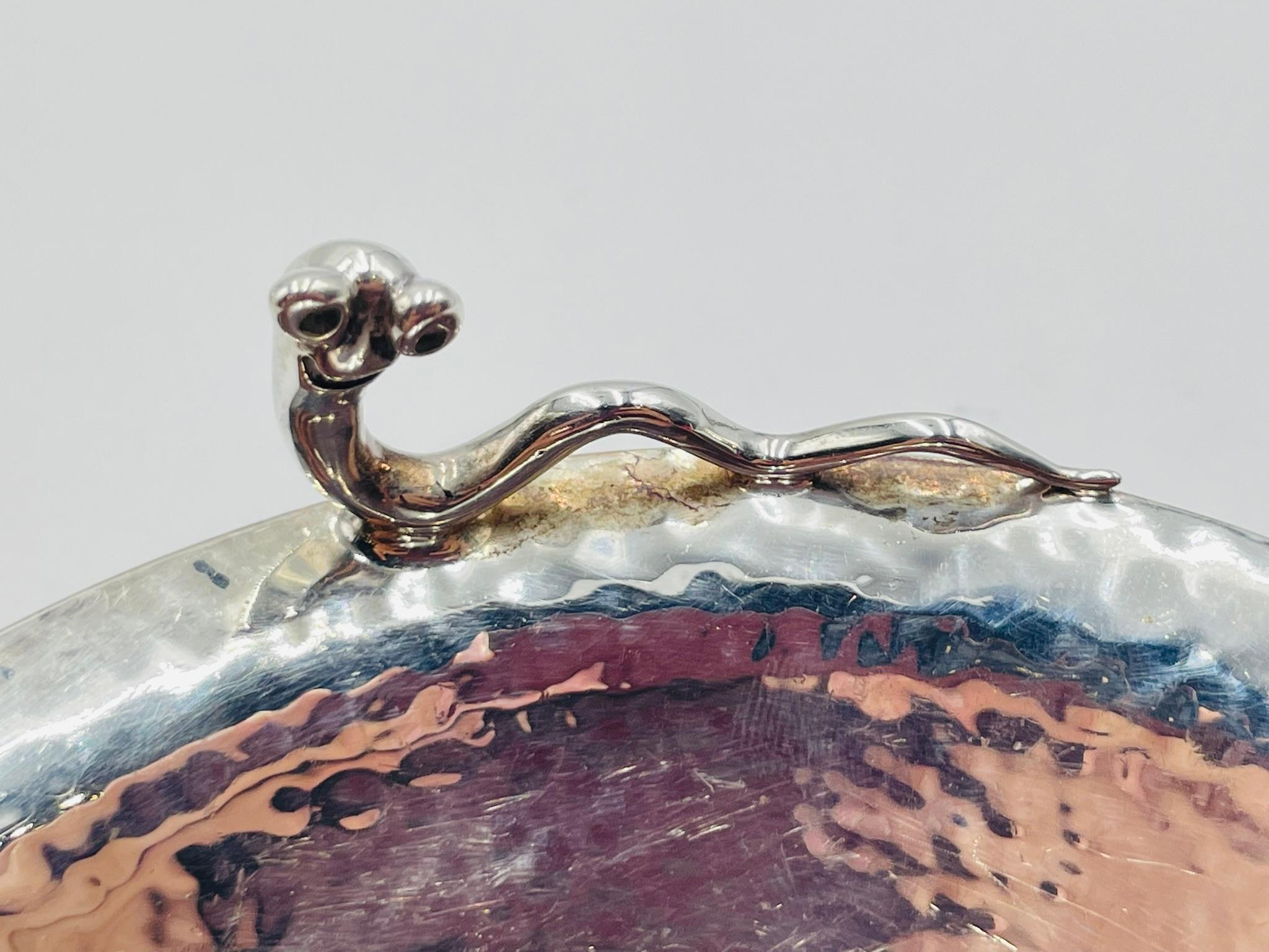 Emilia Castillo Versilbertes Schalen- und Tassenset mit skulpturalen Schneckengriffen im Angebot 7