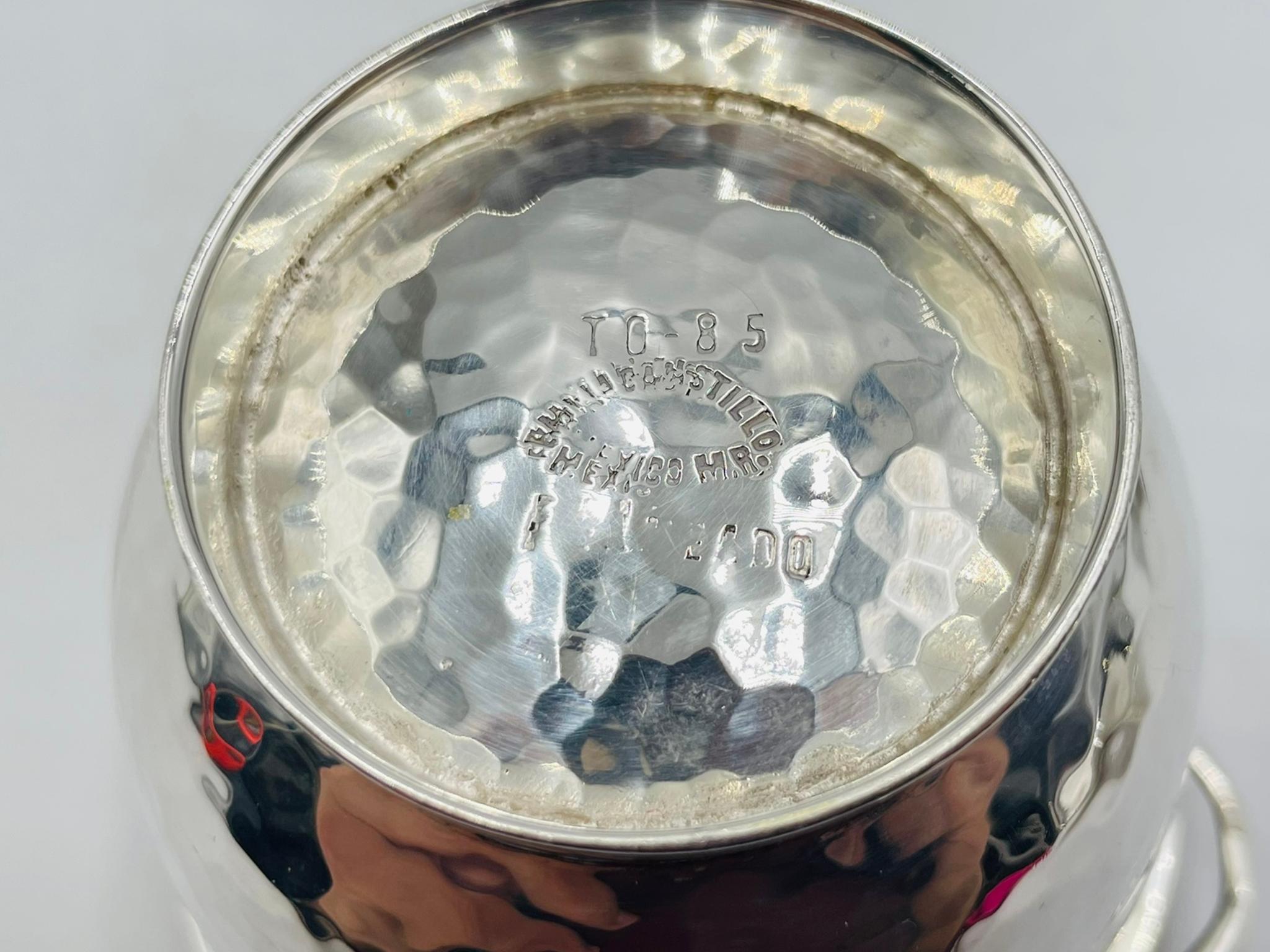 Emilia Castillo Versilbertes Schalen- und Tassenset mit skulpturalen Schneckengriffen im Angebot 12