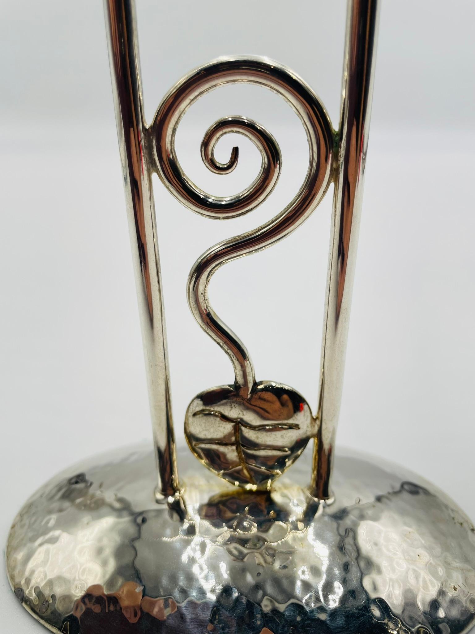 Emilia Castillo Portacandele a Farfalla placcato argento con intarsio di pietre, messicano in vendita 8