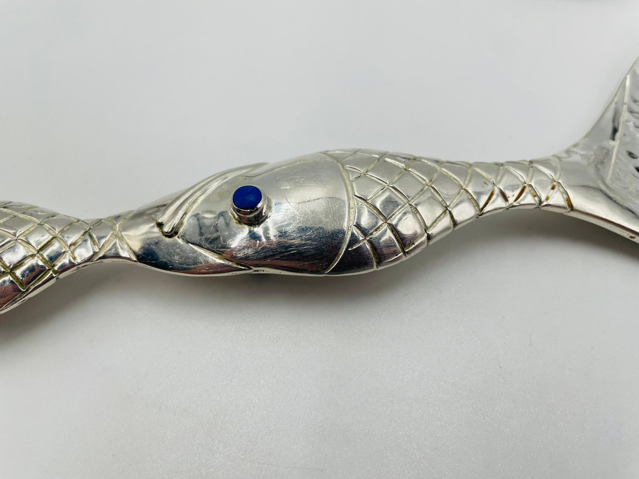 Emilia Castillo Silver-Plated Fish-Handle Serving Set, Taxco Mexico im Angebot 5