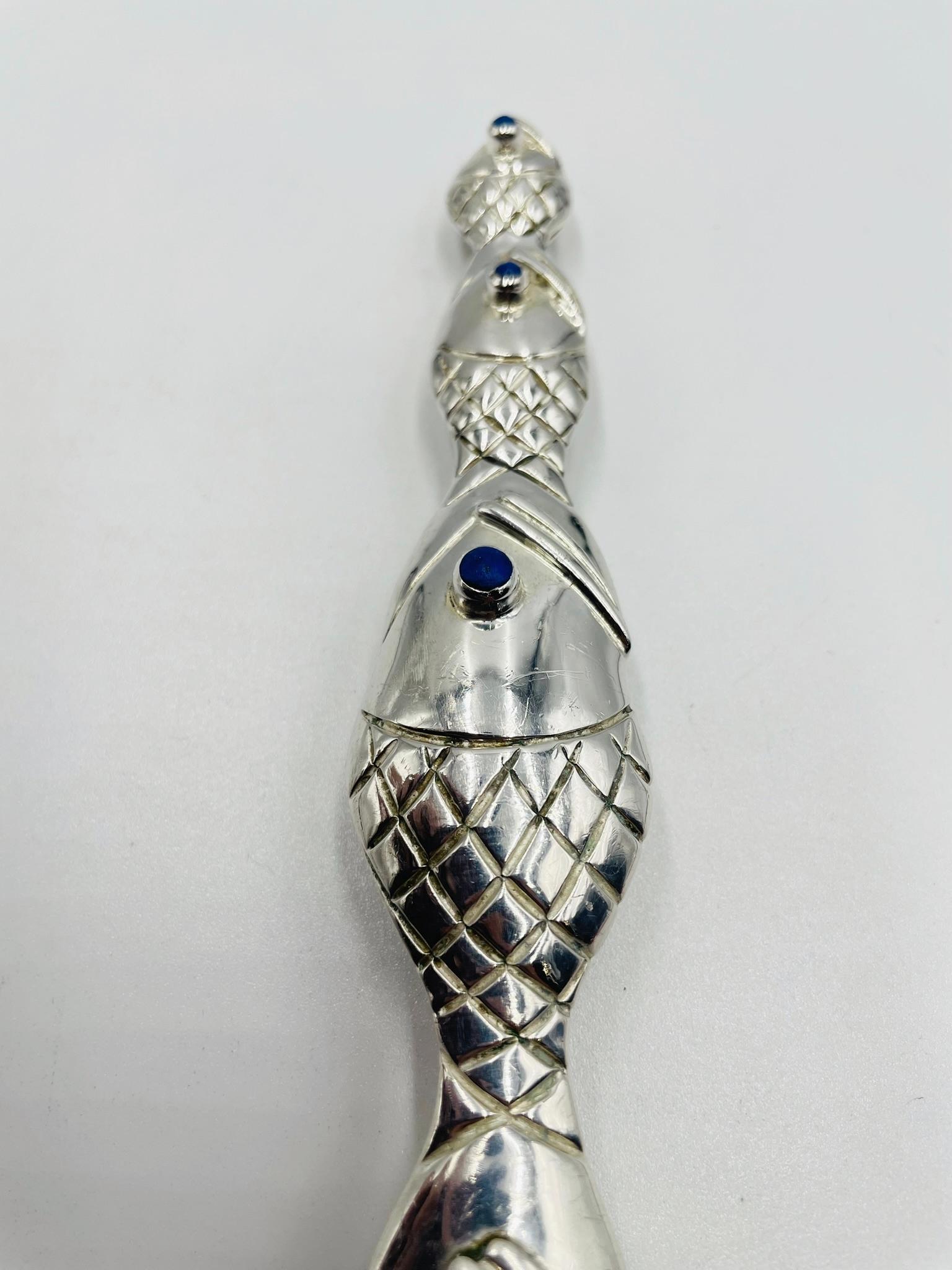 Emilia Castillo Silver-Plated Fish-Handle Serving Set, Taxco Mexico im Angebot 7