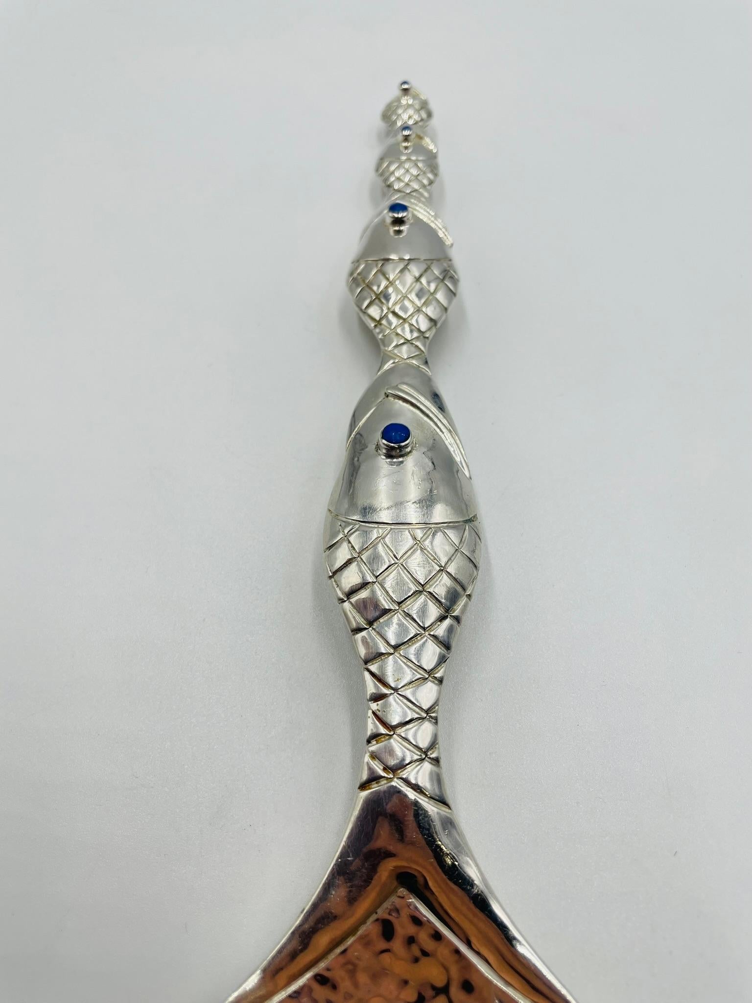 Emilia Castillo Silver-Plated Fish-Handle Serving Set, Taxco Mexico im Angebot 8