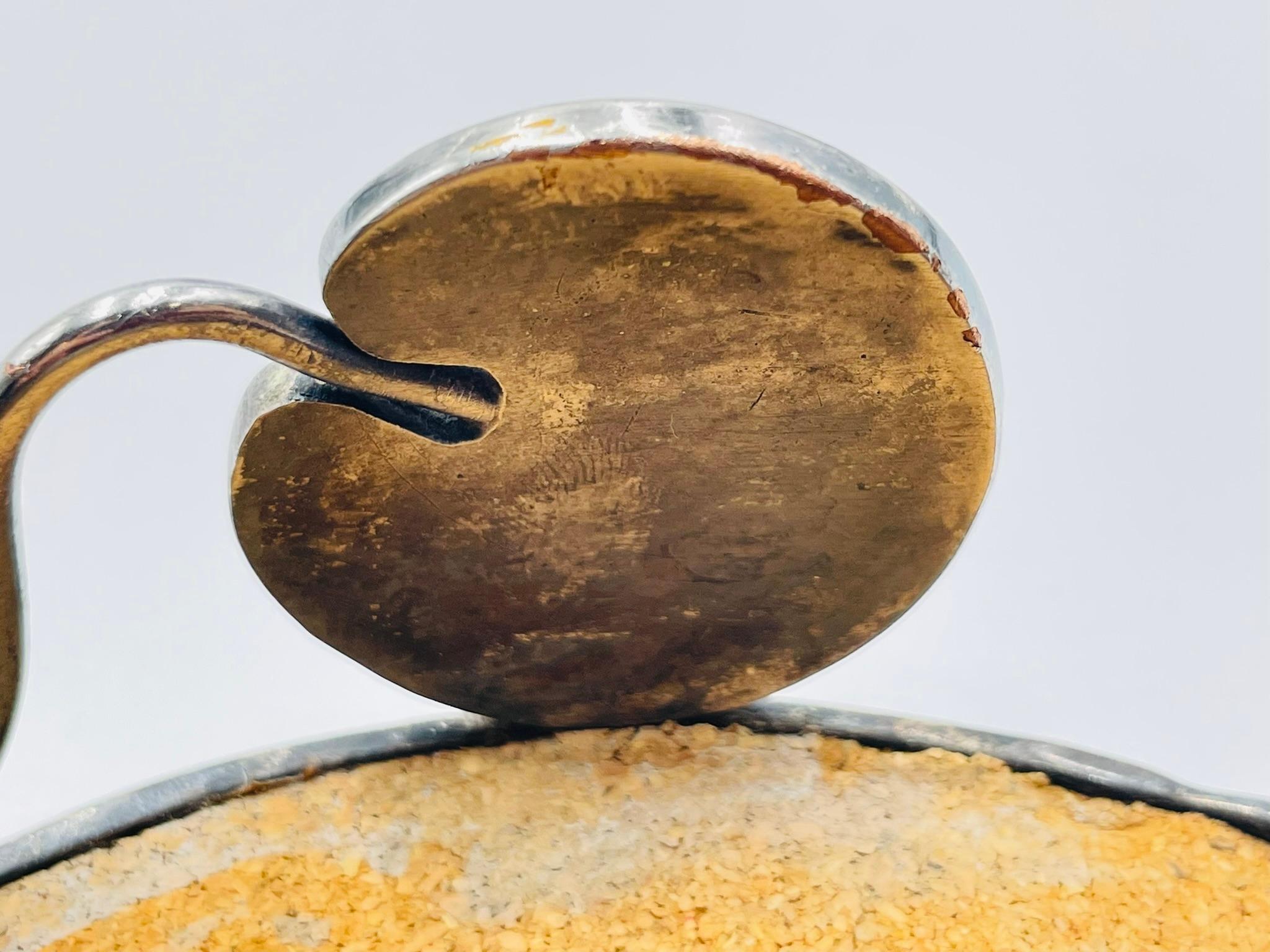 Emilia Castillo rana e malachite placcata in argento, Taxco, anni '80 in vendita 4