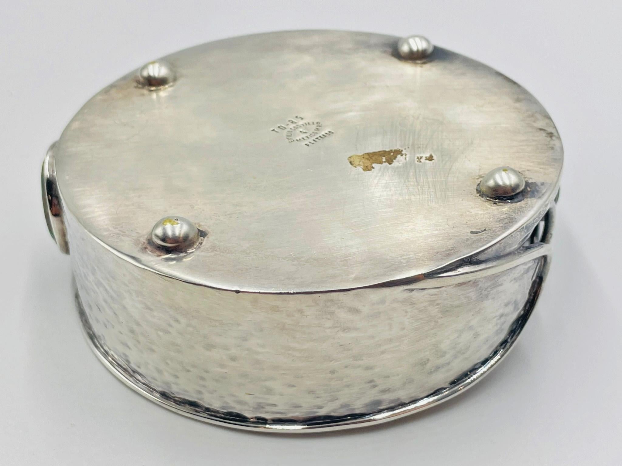 Emilia Castillo rana e malachite placcata in argento, Taxco, anni '80 in vendita 8