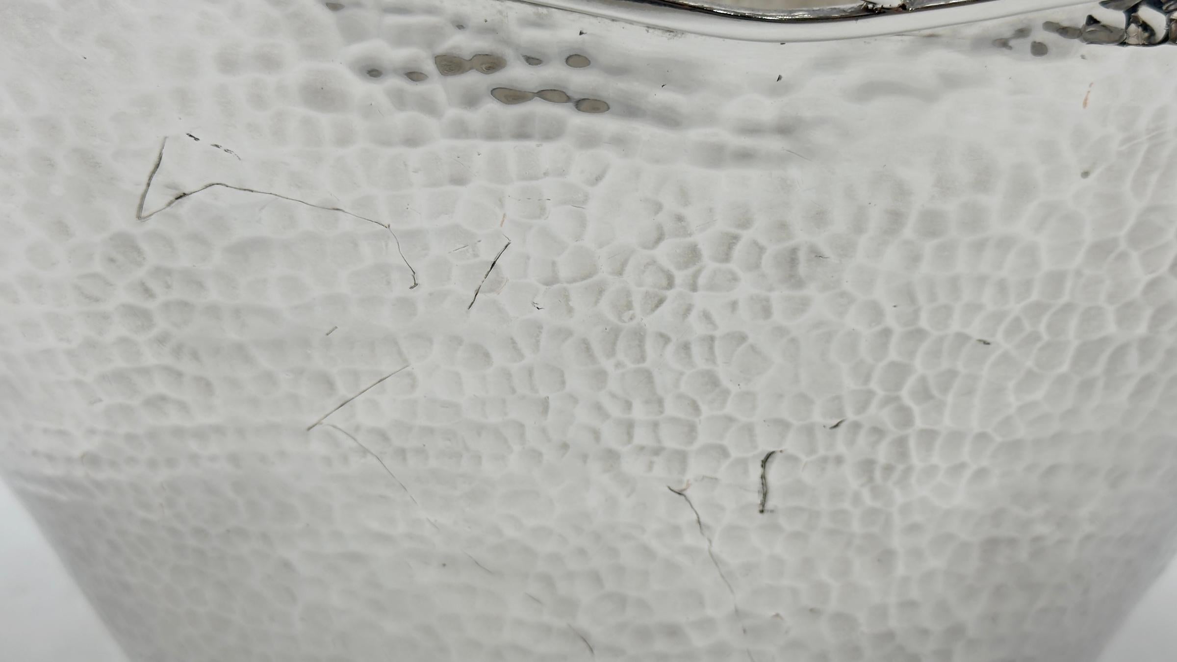 Seau à glace et pince en métal argenté avec motif de coquillage, Mexique, Emilia Castillo en vente 3