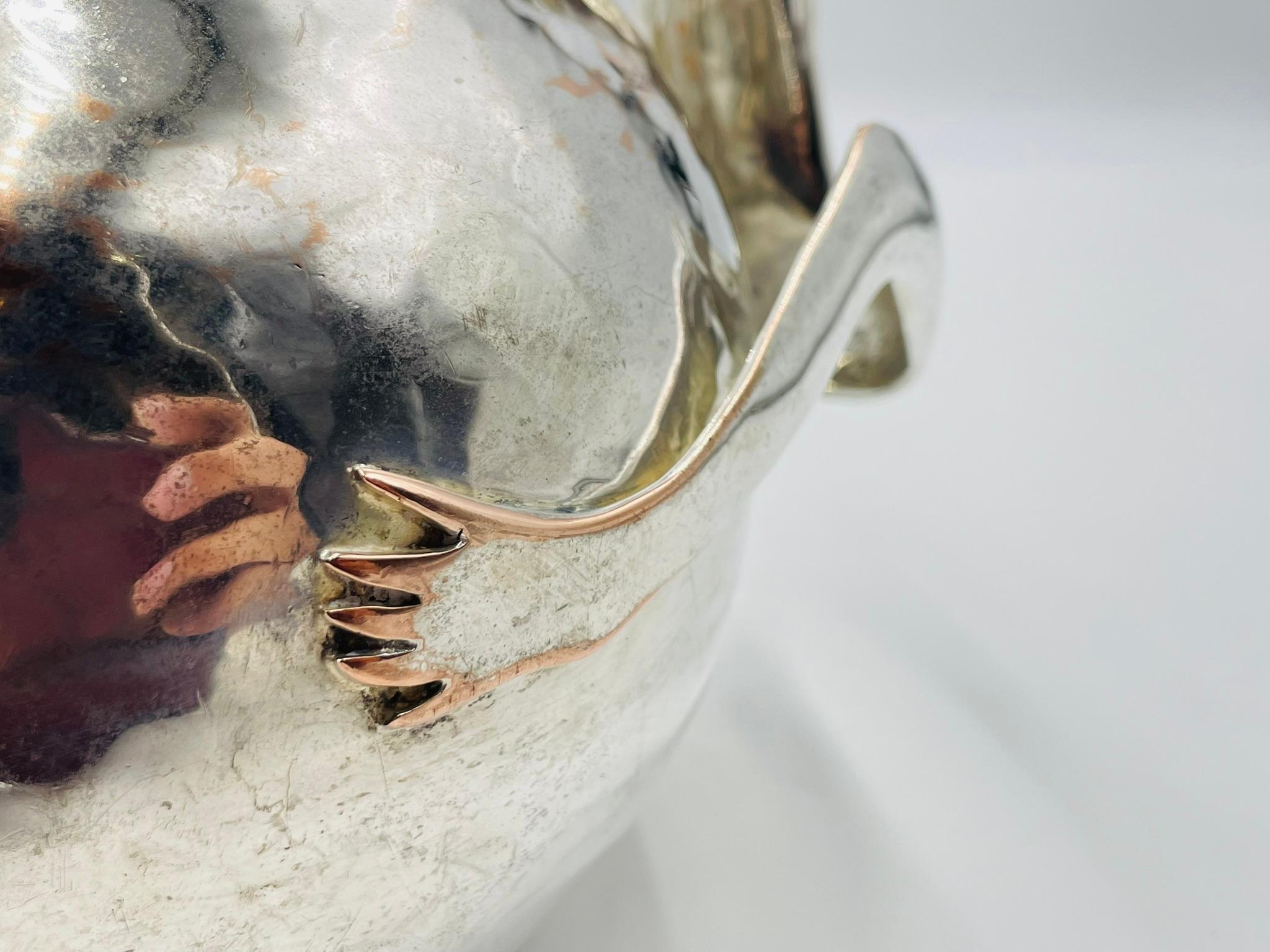 Brocca a forma di scimmia placcata in argento di Emilia Castillo, Modernismo messicano in vendita 3