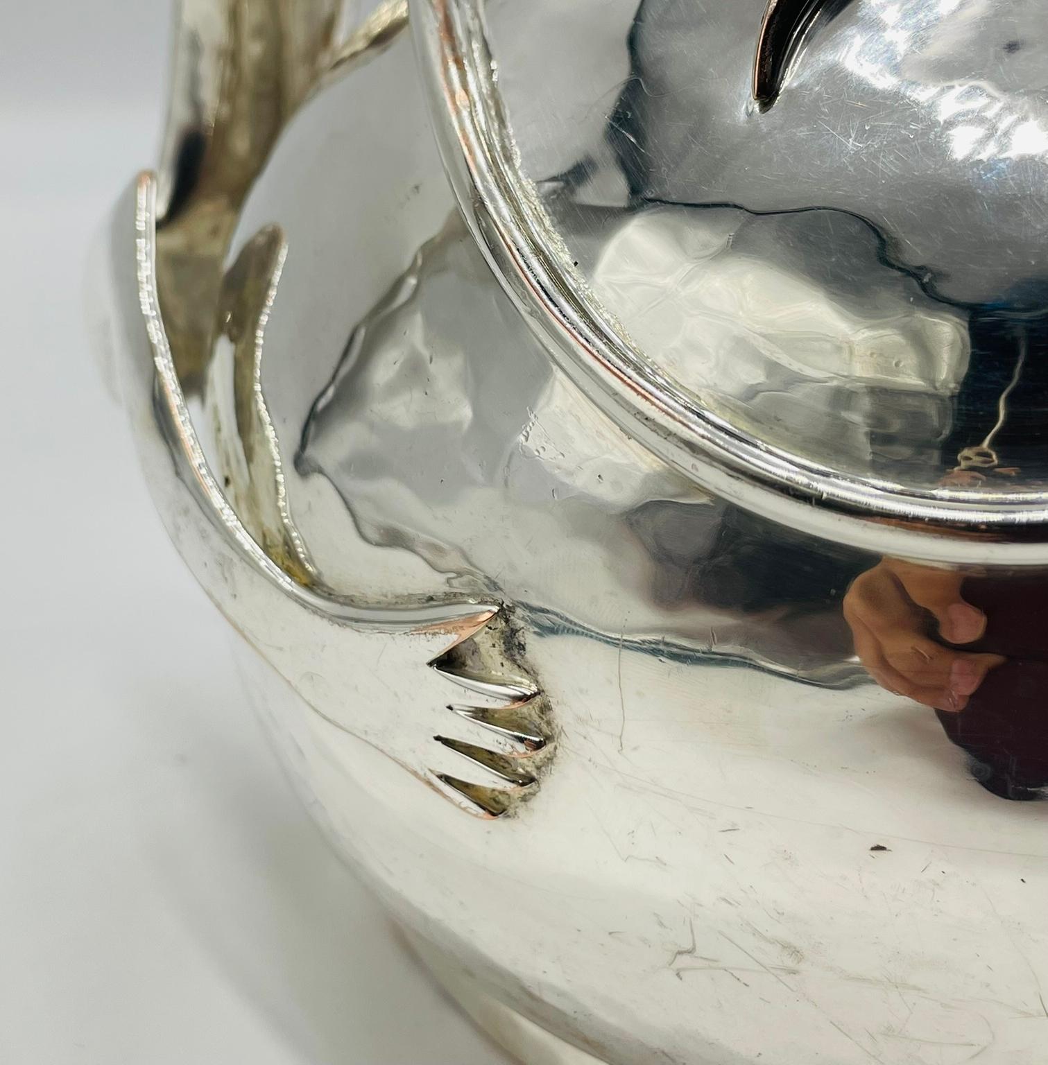 Brocca a forma di scimmia placcata in argento di Emilia Castillo, Modernismo messicano in vendita 4