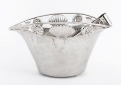 Emilia Castillo Silver-Plated Sea Shell Ice Bucket with Tongs