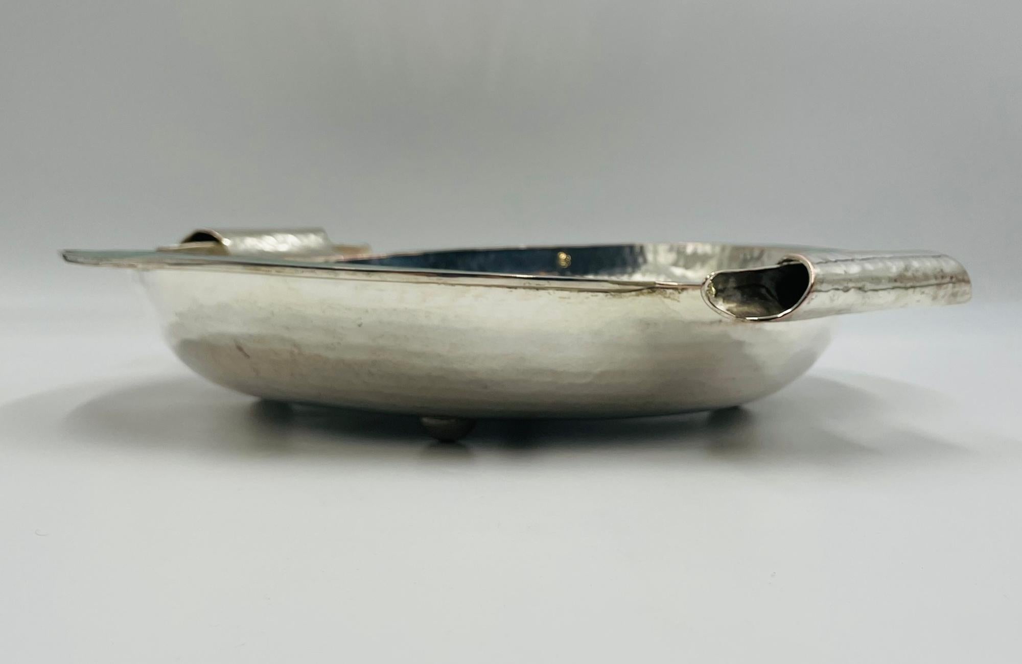 Ciotola di Emilia Castillo placcata in argento con intarsio di malachite, design messicano in vendita 12