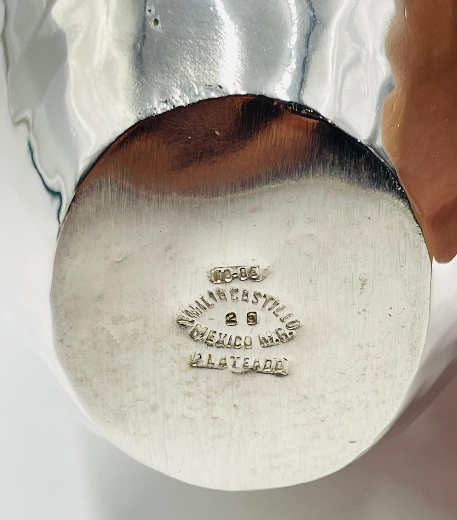 Emilia Castillo Versilberte Tukan-Kanne mit Onyx und Jaspis, Mexiko 1980er Jahre im Angebot 12