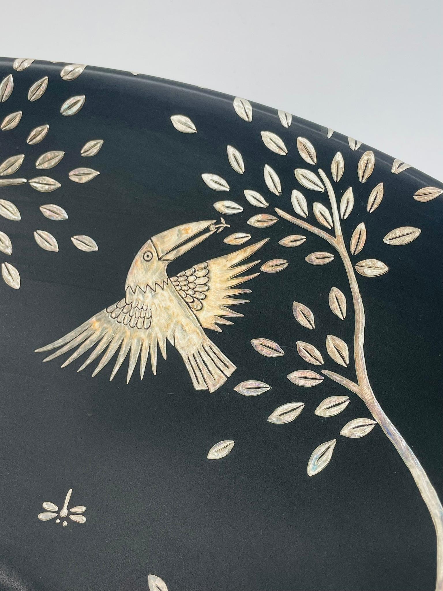 Ciotola Toucan e Albero della Vita in argento di Emilia Castillo, Taxco Mexico, anni '80 in vendita 10