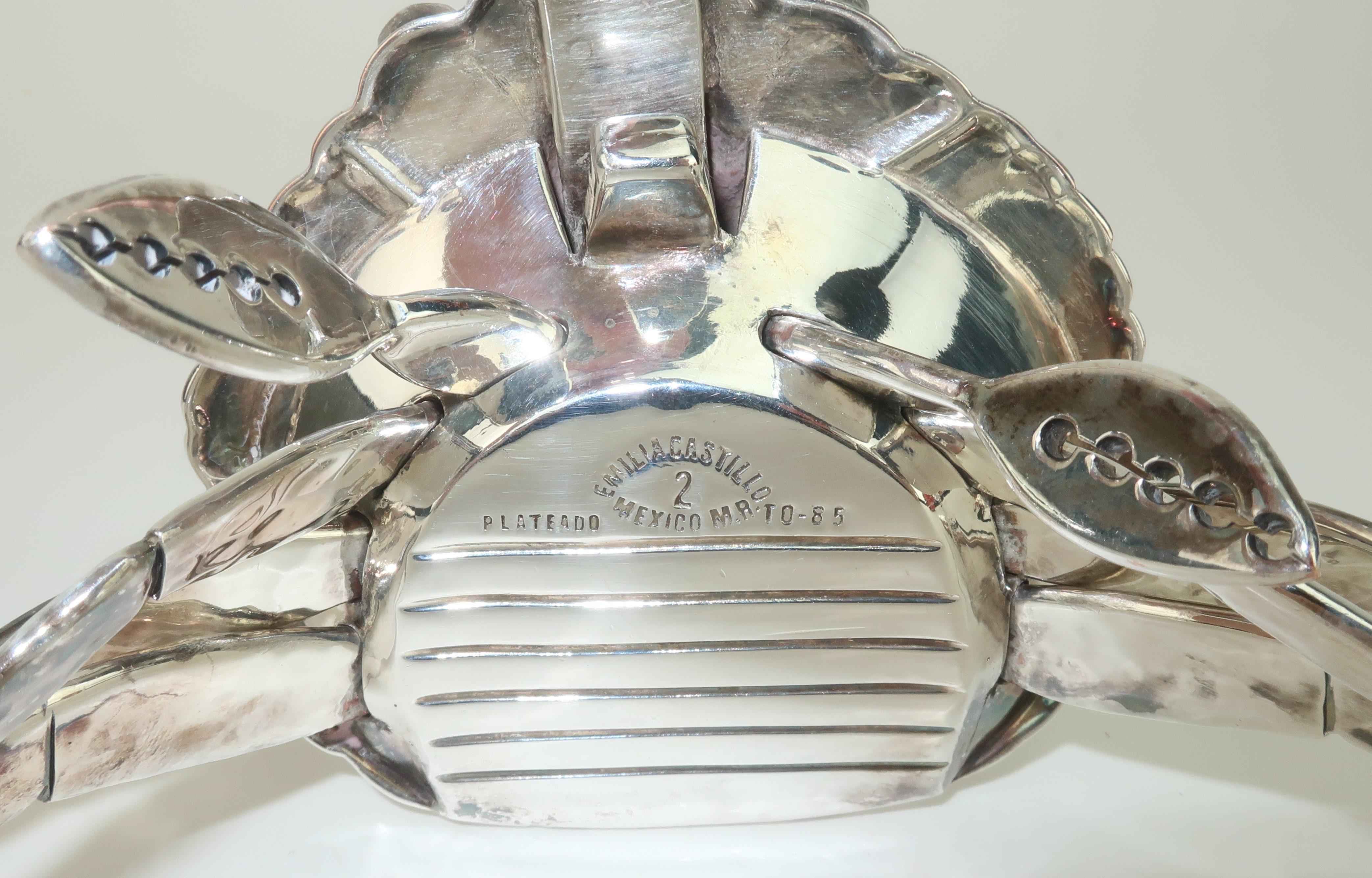 Emilia Castillo Silverplate Crab Bottle Opener For Sale 1