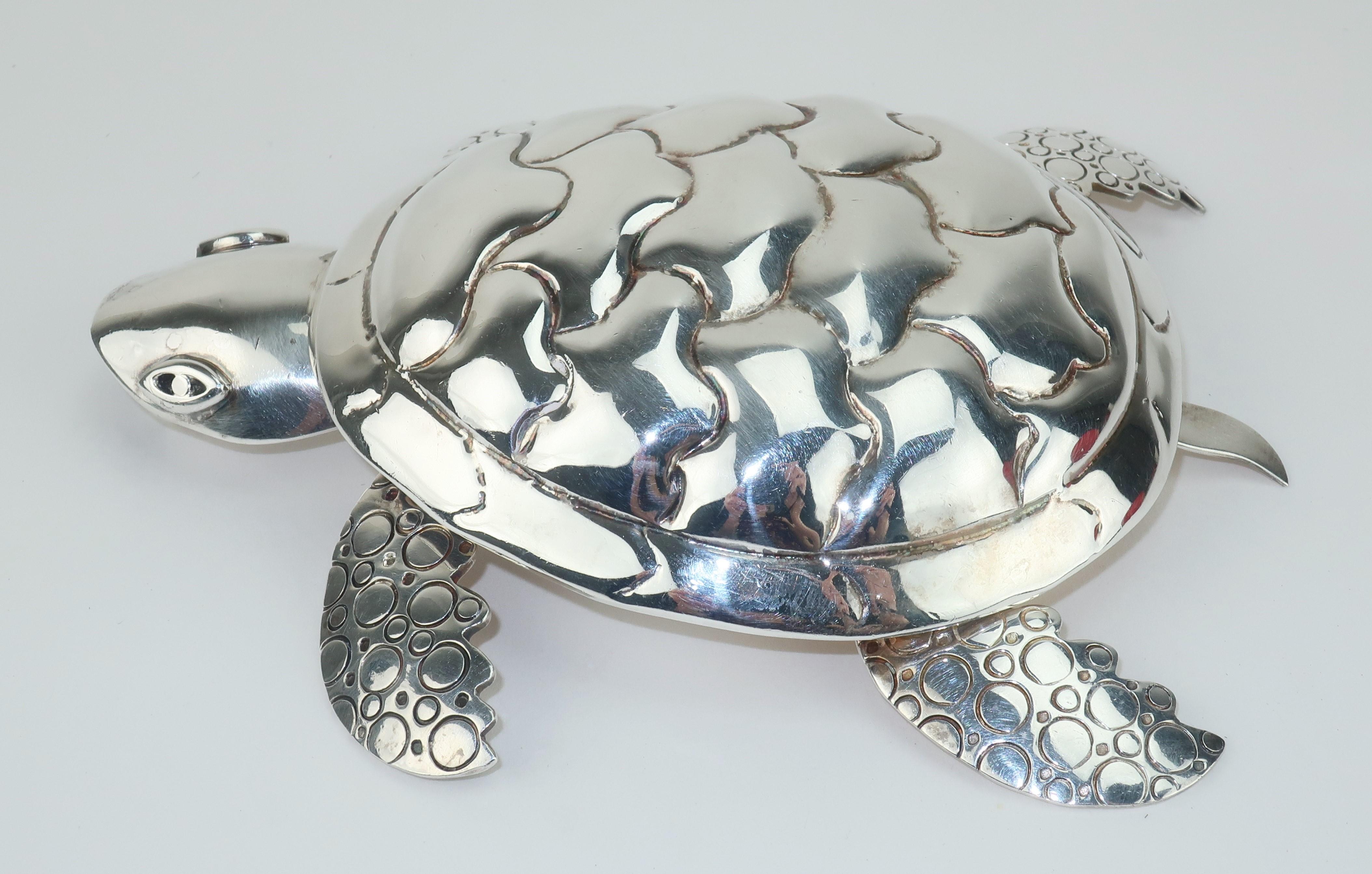 Women's or Men's Emilia Castillo Silverplate Turtle Bottle Opener For Sale