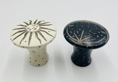 Emilia Castillo “Sol y Luna” Silver & Porcelain Salt and Pepper Set
