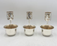 Emilia Castillo "Starry Night" Silver Candle Holders – Set of 3, Mexico 1980's