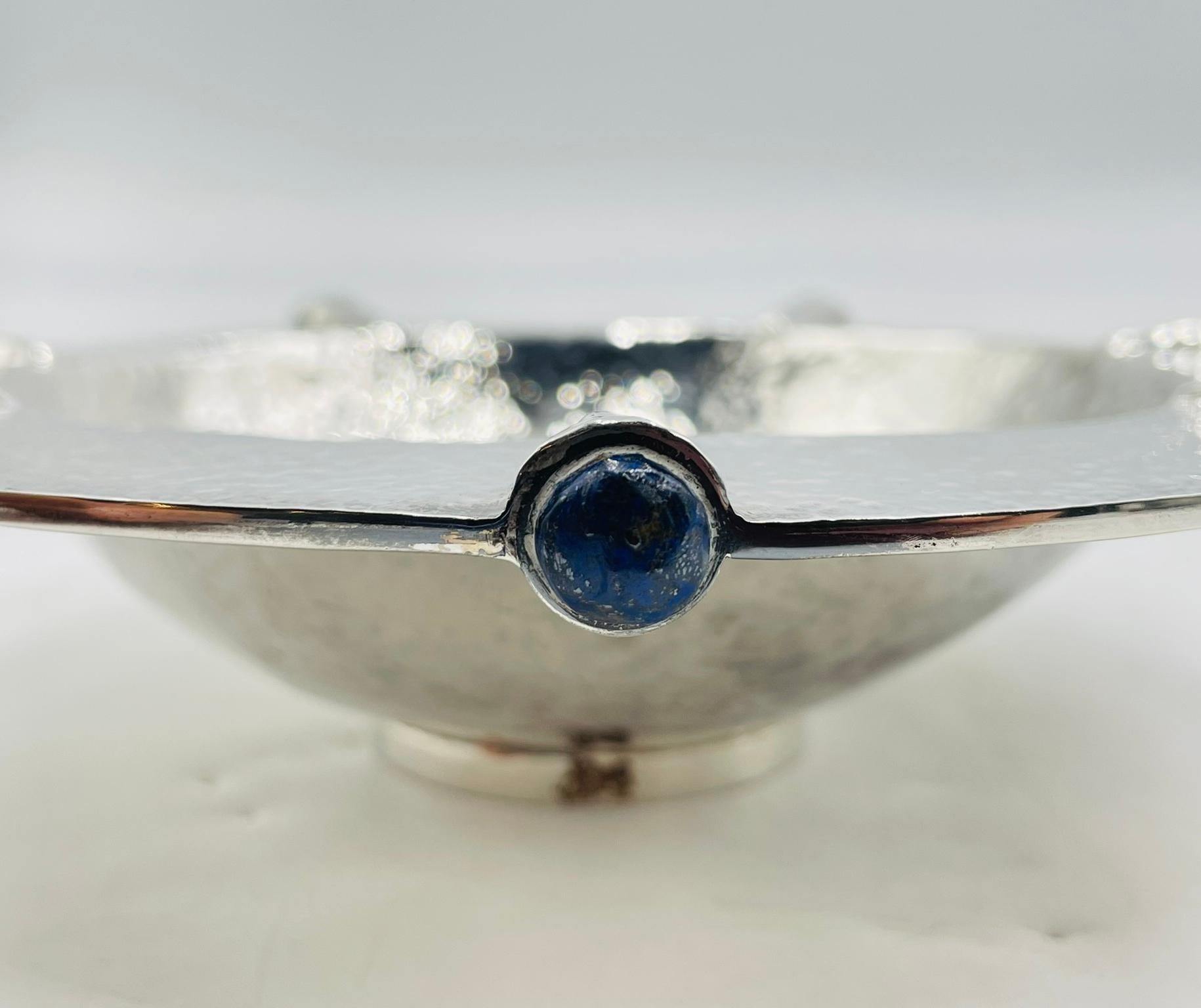 Emilia Castillo Bol en argent sterling avec incrustation de pierres semi-précieuses, Mexique en vente 2