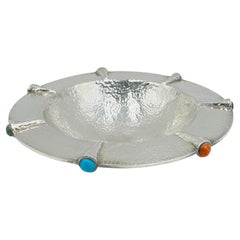 Emilia Castillo Bol en argent sterling avec incrustation de pierres semi-précieuses, Mexique