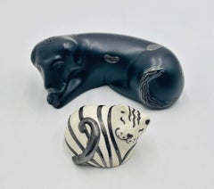 Emilia Castillo, Taxco, Plata, Pure Silver, Dog, Cat, Sculptures, Mexico
