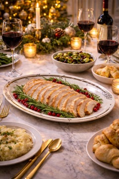 Emilia Castillo Taxco Silver Bamboo Porcelain Oval Platter Mexico 1980s